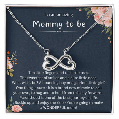 To An Amazing Mommy To Be - Ten little fingers and ten little toes - Endless Love Necklace - Expecting Mom Gift