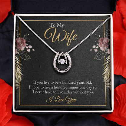 Valentine’s Day Gift for Wife - Emotional Jewelry from Husband for Anniversary Too - Lucky In Love Necklace