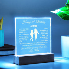 30th Birthday Gift For Daughter, Printed Square Acrylic Plaque, Personalized Keepsake, Unique Decorative Plaque for Milestone Celebration