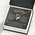 To My Beautiful Soulmate Necklace - Romantic Gift for Her for Christmas & Love Celebrations - Forever Love Necklace