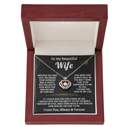 To My Wife Necklace - Sweet Love Gift from Husband - Crown Pendant Necklace