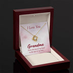 I Love You Grandma Gift from Grandkids - Love Knot Necklace