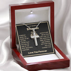 To My Dearest Son Necklace - Gift for Son - Always keep me in your heart - Artisan Cross Necklace