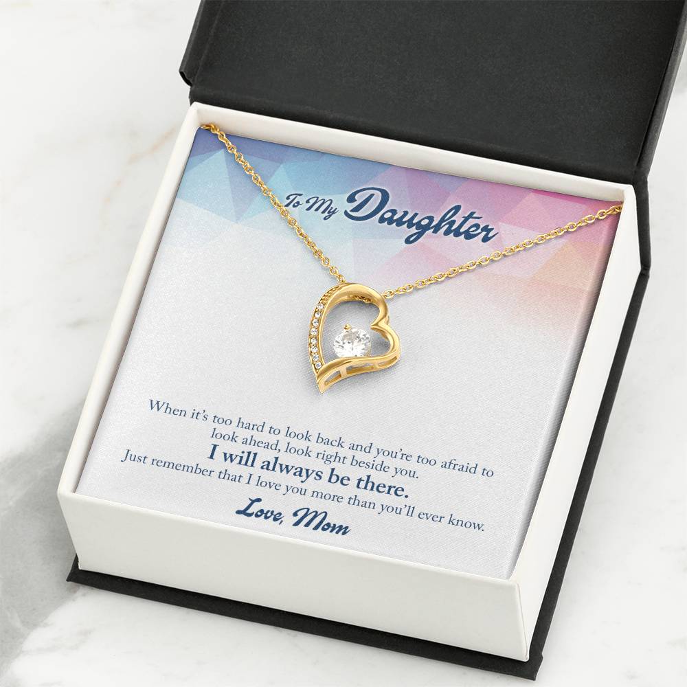 To My Daughter Necklace – Daughter Birthday Graduation Celebration Gift – Forever Love Necklace