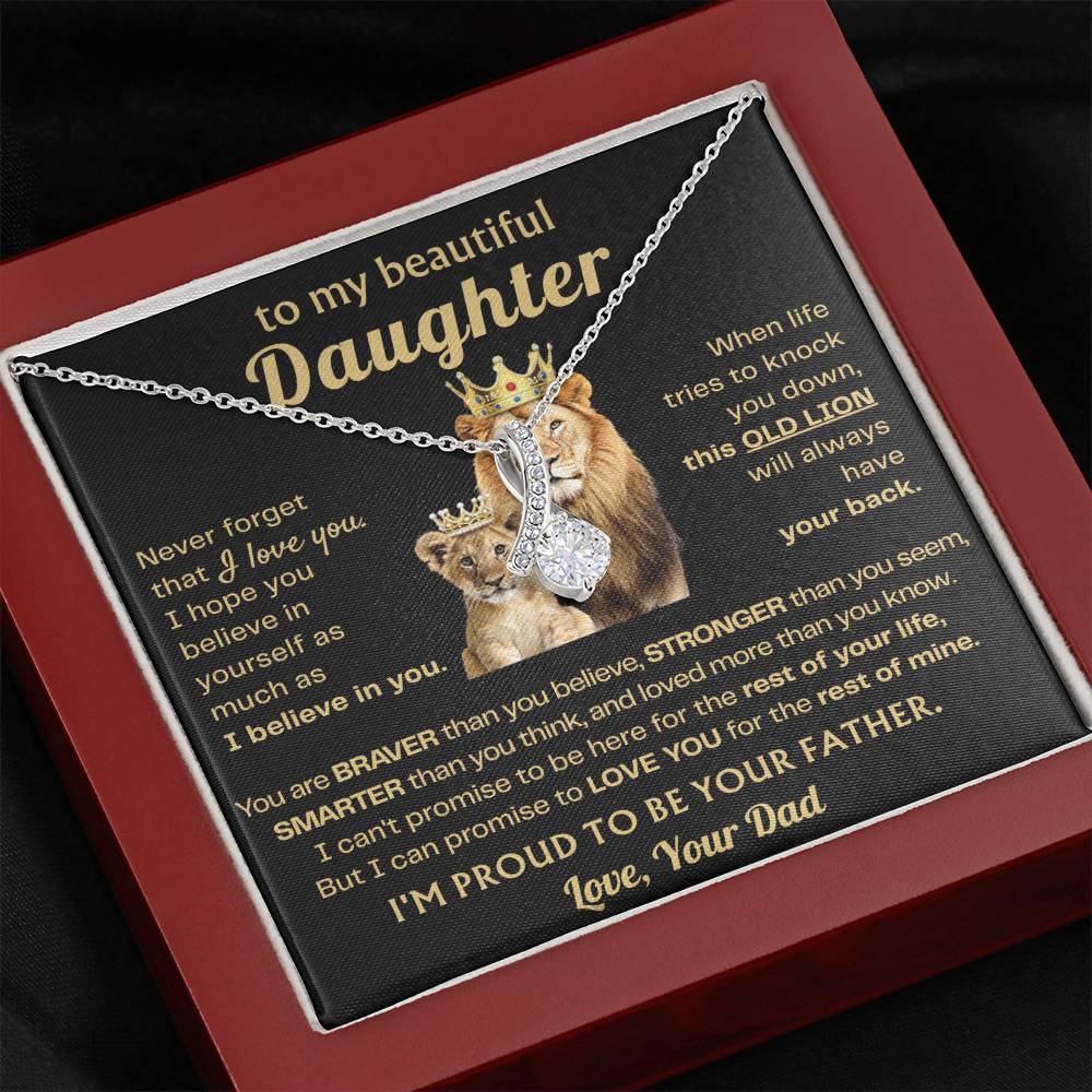 To My Daughter Necklace - Sentimental Surprise Gift from Dad - Alluring Beauty Necklace
