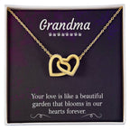 Present for Grandma - Interlocking Hearts Necklace