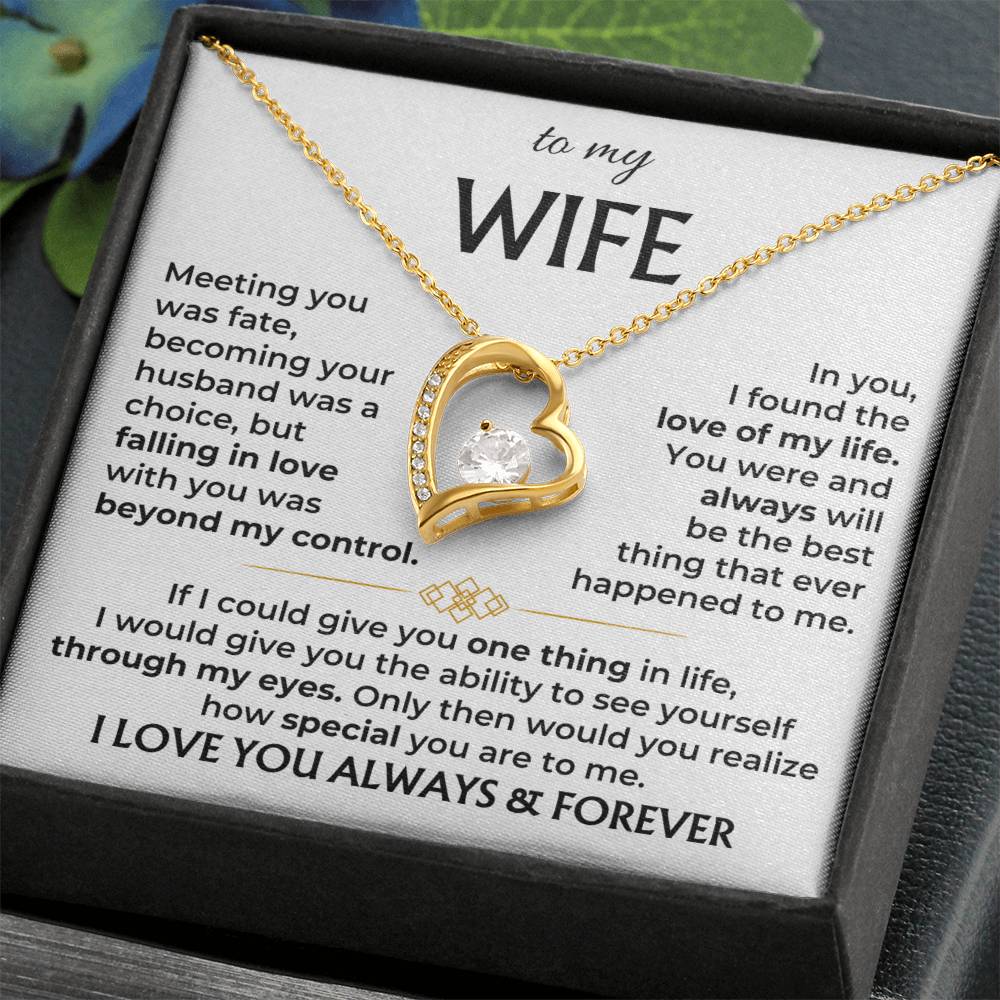 Love Gift for Wife from Husband - Sentimental Jewelry for Valentine’s Day, Anniversary, Birthday & Christmas - Forever Love Necklace