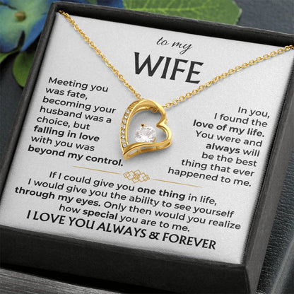 Love Gift for Wife from Husband - Sentimental Jewelry for Valentine’s Day, Anniversary, Birthday & Christmas - Forever Love Necklace