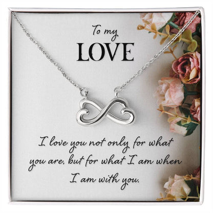 To My Beautiful Wife Necklace - Special Love Jewelry for Wife from Husband for Birthday, Anniversary & Valentine’s Day - Endless Love Necklace