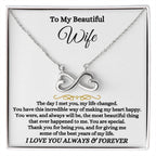 To My Wife Necklace - Perfect Gift for Wife from Husband, Romantic Jewelry for Birthday & Valentine’s Day - Endless Love Necklace