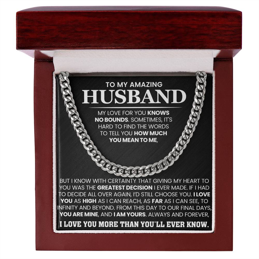 Romantic Husband Gift from Wife – Cuban Link Chain