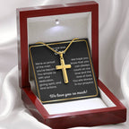 To Our Dear Son - We love you so much - Gift for Son from Mom and Dad - Artisan Cross Necklace