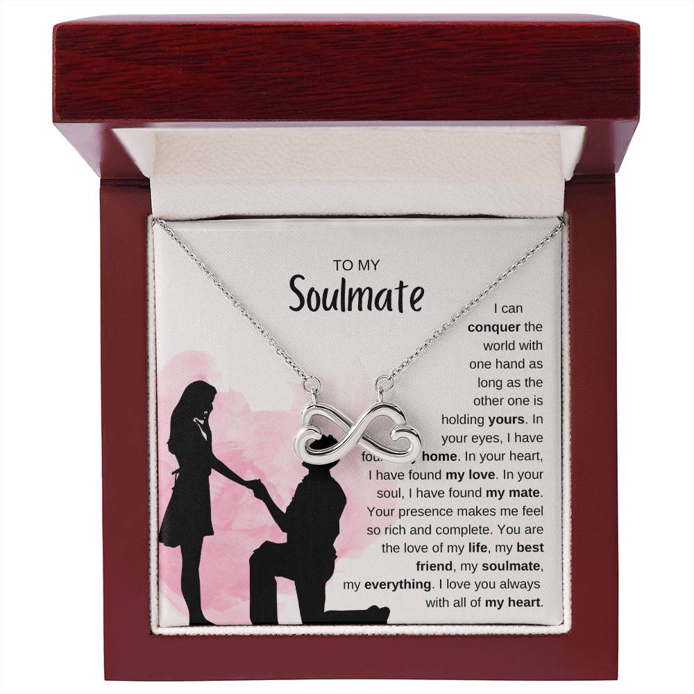 To My Soulmate Necklace - Unique Soulmate Gift for Her for Birthdays & Surprise Moments - Endless Love Necklace