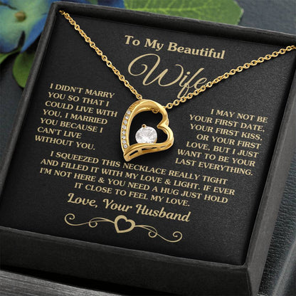 To My Wife Gift from Husband - Romantic Jewelry for Birthday & Anniversary Celebrations - Forever Love Necklace