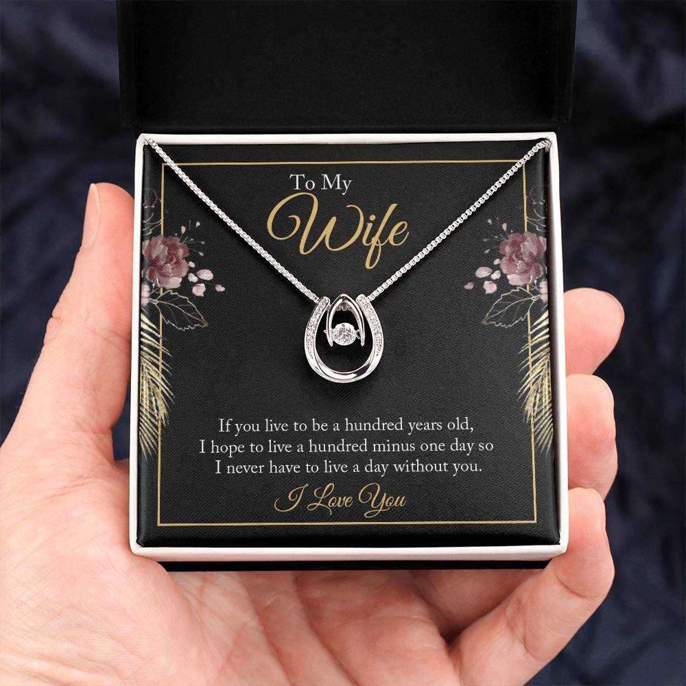 Valentine’s Day Gift for Wife - Emotional Jewelry from Husband for Anniversary Too - Lucky In Love Necklace