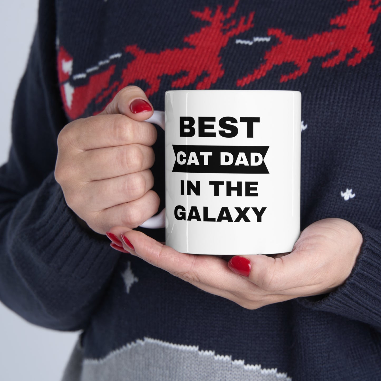Best Cat Dad In The Galaxy Mug - Cat Lover Gift for Men
