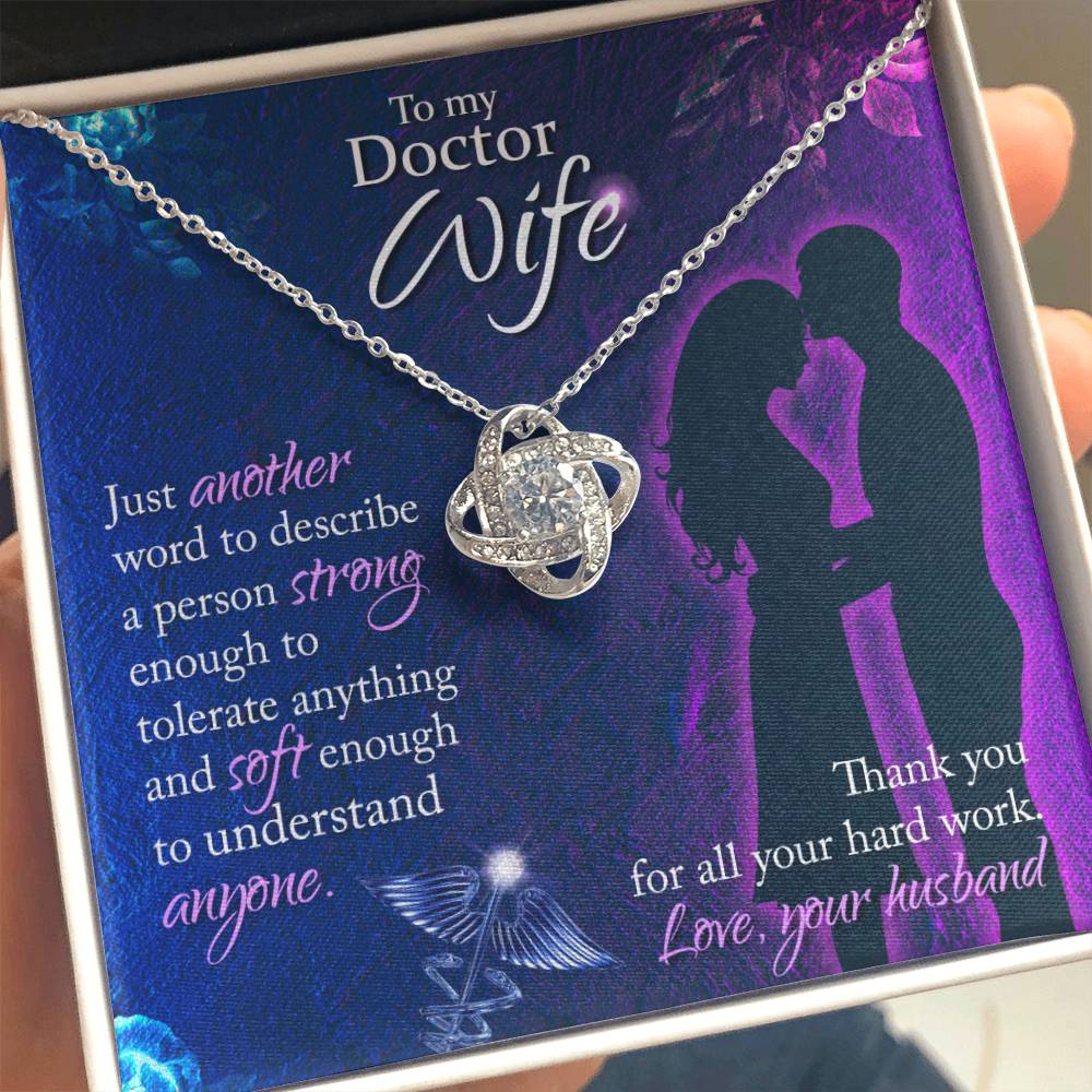 Best Doctor Wife Gift From Husband - Love Knot Necklace