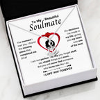 To My Beautiful Soulmate Necklace - Jewelry Gift for Her for Celebrating Romantic Moments - Anchor Pendant Necklace