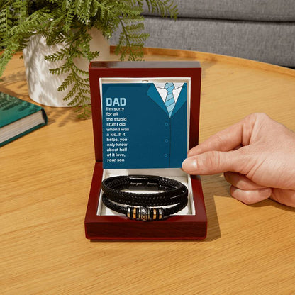 Dad You only know about half of it love - Gift from Son to Dad - Love You Forever Bracelet