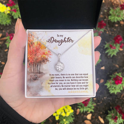 To My Daughter Necklace – Daughter Birthday & Graduation Jewelry Surprise – Eternal Hope Necklace