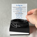Son Graduation, Birthday Gift – Men’s Cross Bracelet