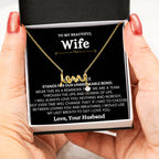 To My Wife Necklace - Heartfelt Jewelry from Husband for Birthday, Christmas & Valentine’s Day - Scripted Love Necklace