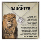 To My Daughter Necklace - Stand Tall - Dad to Daughter Gift - Love Knot Necklace