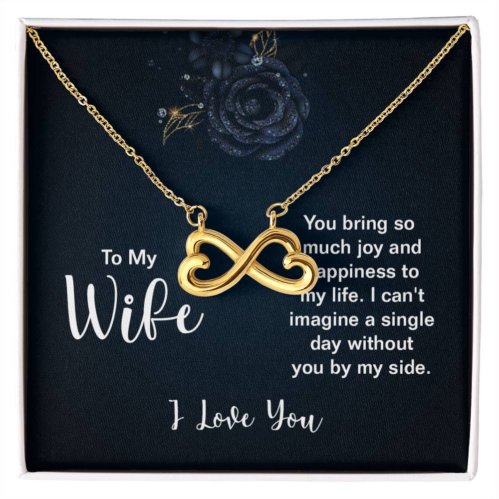 To My Wife Necklace - Emotional Jewelry for Wife from Husband to Celebrate Love on Valentine’s Day & Beyond - Endless Love Necklace