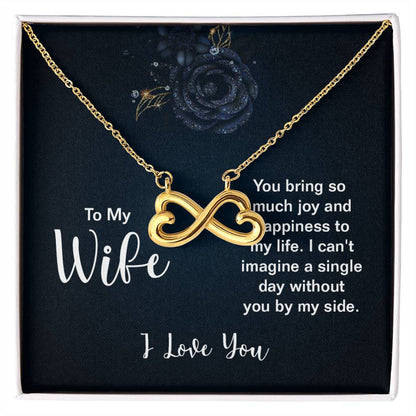 To My Wife Necklace - Emotional Jewelry for Wife from Husband to Celebrate Love on Valentine’s Day & Beyond - Endless Love Necklace
