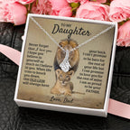 To My Daughter Necklace - I am so proud to be your father - Daughter Gift from Dad - Alluring Beauty Necklace