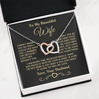Best Romantic Gift for Wife - Jewelry from Husband - Interlocking Hearts Necklace