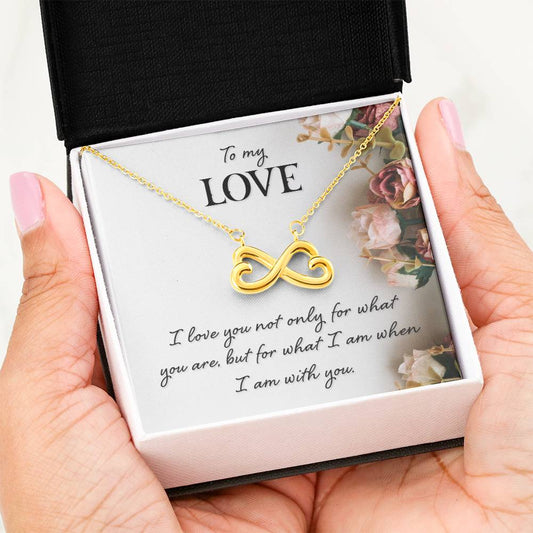 To My Beautiful Wife Necklace - Special Love Jewelry for Wife from Husband for Birthday, Anniversary & Valentine’s Day - Endless Love Necklace