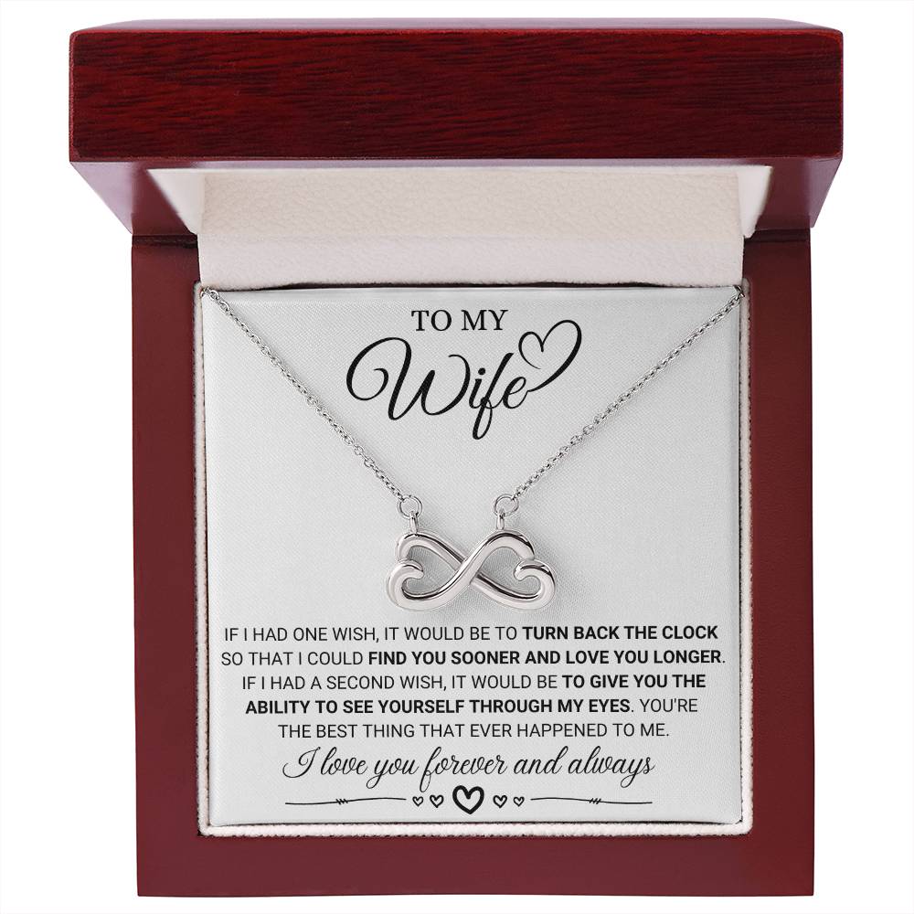 Romantic Jewelry Gift for Wife - Perfect From Husband for Birthday, Anniversary & Valentine’s Day - Endless Love Necklace