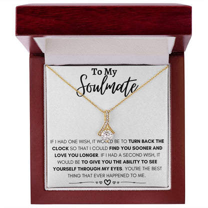 To My Soulmate Necklace - Best Soulmate Gift for Valentine’s Day & Everyday Romance - Alluring Beauty Necklace