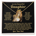 To My Daughter Necklace - Holiday Gift for Daughter from Dad - Alluring Beauty Necklace