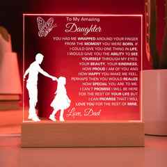 Christmas Acrylic Plaque for Daughter, Personalized Keepsake with Heartfelt Message, Holiday Gift, To My Daughter