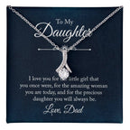 To My Daughter Necklace – Dad to Daughter Birthday Jewelry – Alluring Beauty Necklace