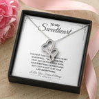To My Sweetheart Necklace - Gift for Love on Valentine’s Day & Special Days - Heart-to-heart Pendant Necklace
