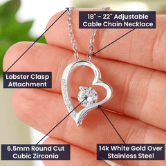 Heart Necklace Gift for Expecting Moms, Baby Shower Jewelry Keepsake, Mom-to-Be