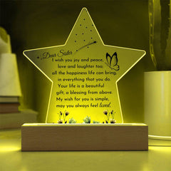 Big Sister Acrylic Star Plaque, Heartfelt Gift for Sister, Decorative Keepsake with Love Message