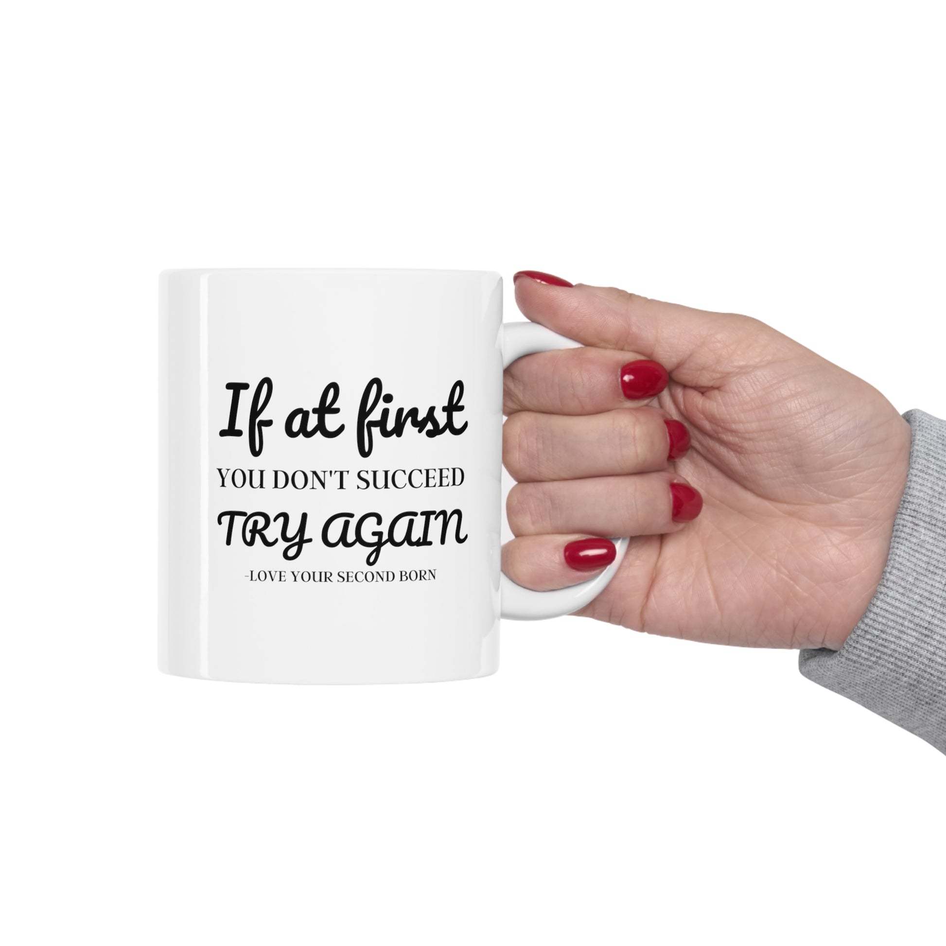 Love Your Second Child Mom or Dad Coffee Mug, Funny Birthday Present