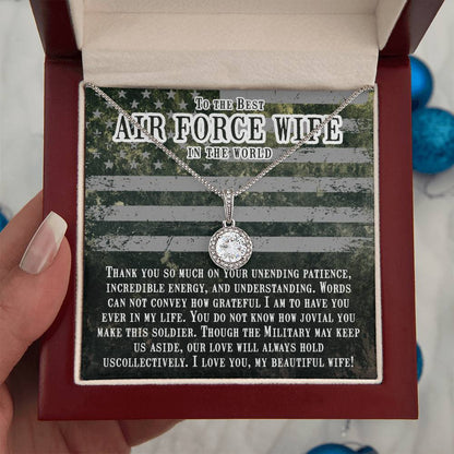 To The Best Air Force Wife In The World - Eternal Hope Necklace - Gift for Wife from Husband
