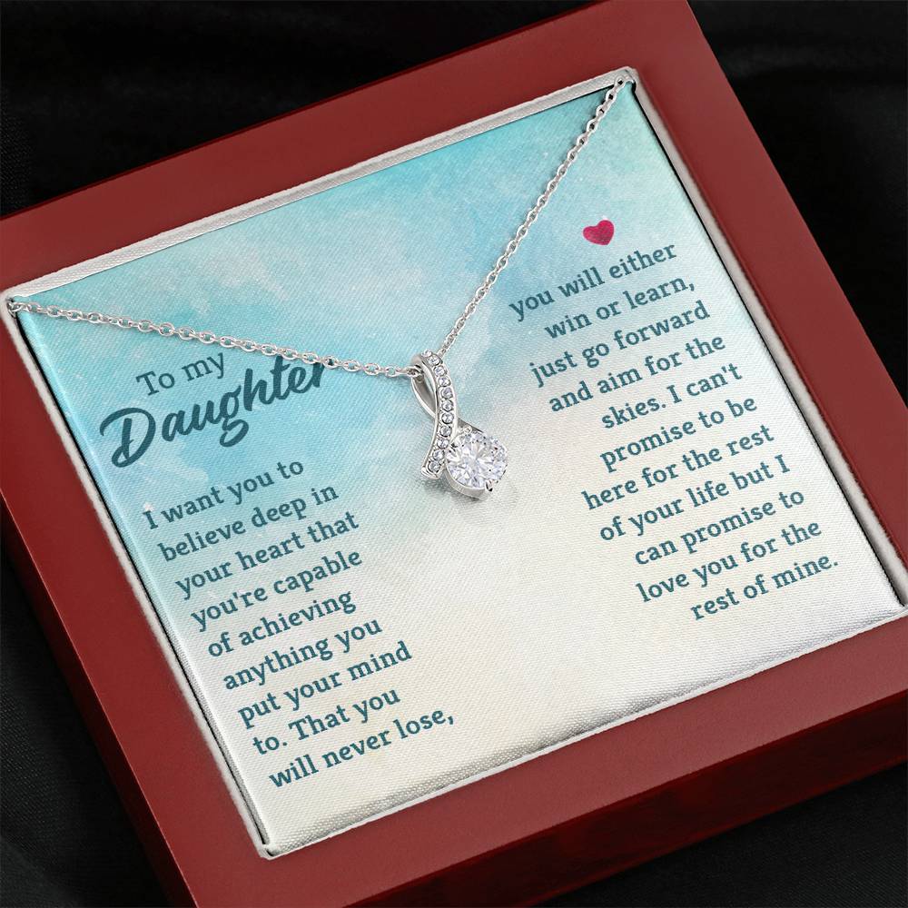 To My Daughter Necklace – Holiday Gift for Daughter Graduation – Alluring Beauty Necklace