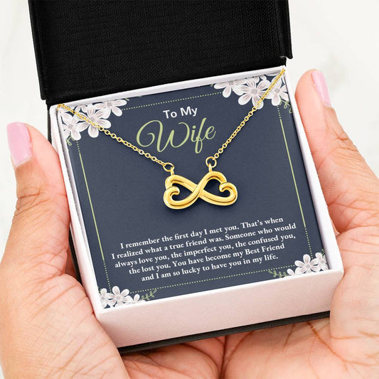Sentimental Gift for Wife - Emotional Husband-to-Wife Jewelry for Birthday, Christmas & Valentine’s Day - Endless Love Necklace