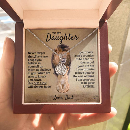 To My Daughter Necklace - Father to Daughter Gift for Graduation, Birthday & Big Life Moments - Eternal Hope Necklace