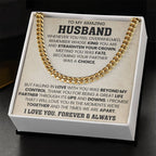 Cuban Link Chain for Him - Husband Birthday & Anniversary Gift from Wife