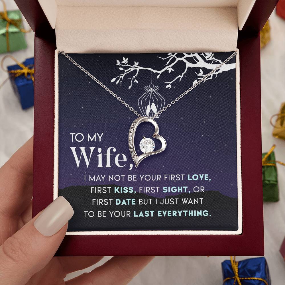 To My Wife Necklace - Anniversary Gift for Her - Birthday Christmas Gifts for Wife - Gifts for Soulmate - Gifts for Her - Forever Love Necklace