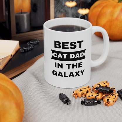 Best Cat Dad In The Galaxy Mug - Cat Lover Gift for Men