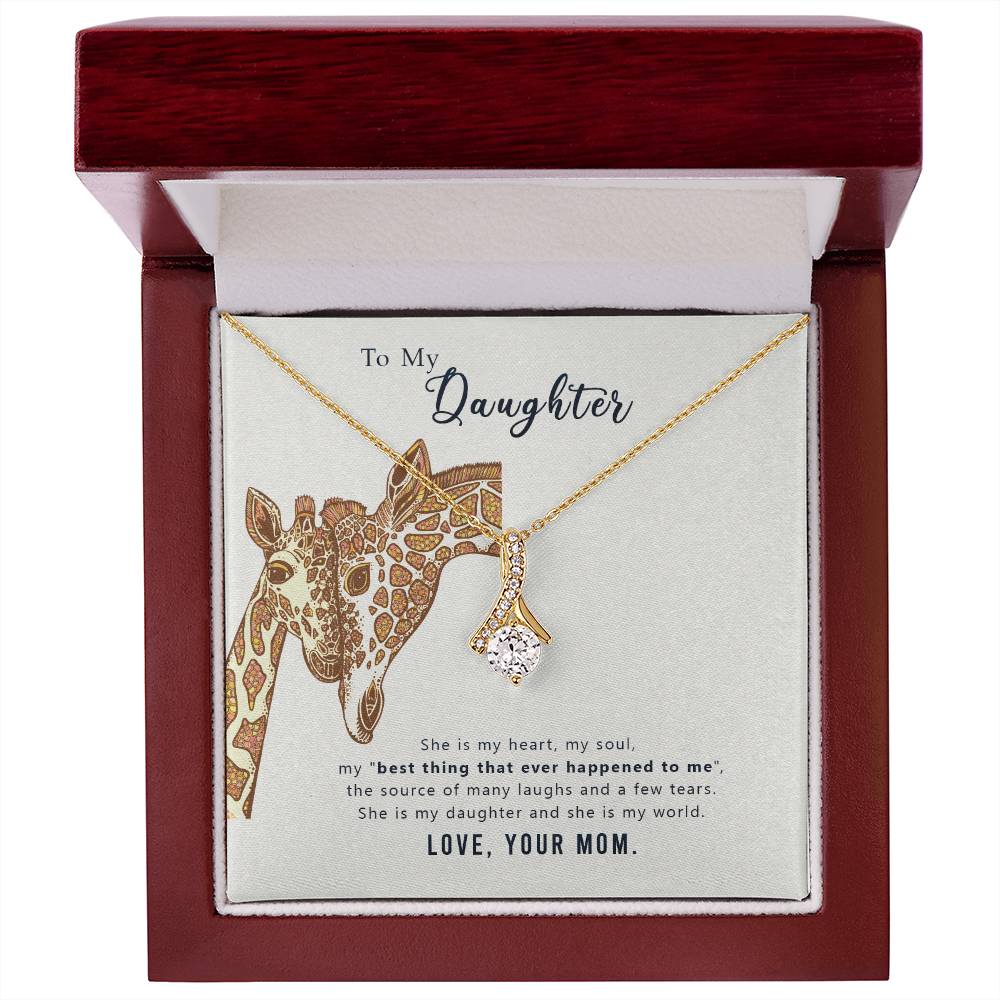 To My Daughter Necklace – Holiday Gift for Daughter Graduation from Mom – Alluring Beauty Necklace