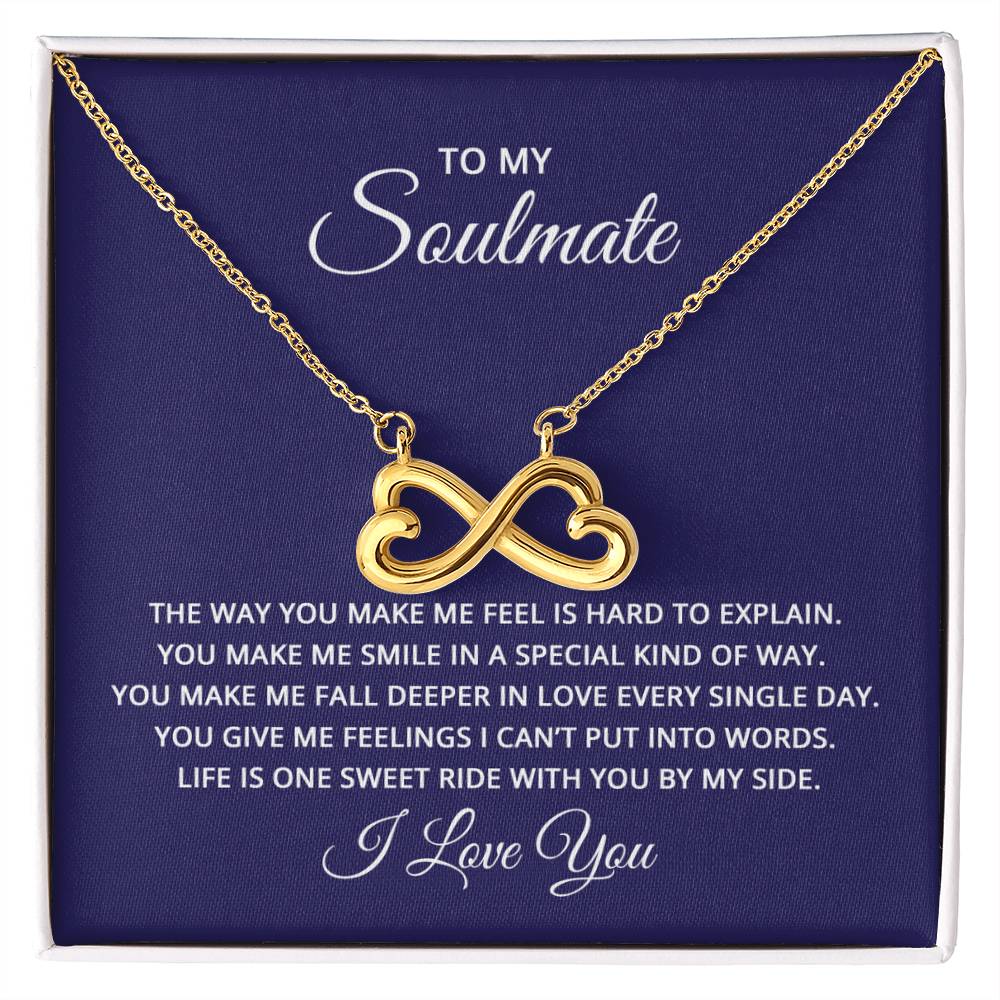 To My Soulmate Necklace - Romantic Jewelry Gift for Her for Christmas & Special Dates - Endless Love Necklace